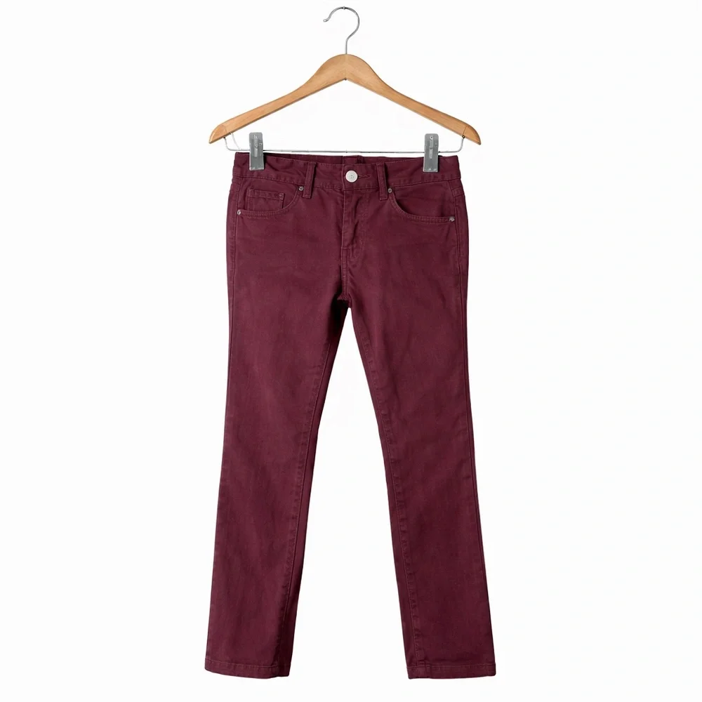 J Brand Baby J Burgundy Skinny Jeans Girls 4T Designer Stretch Denim Trendy